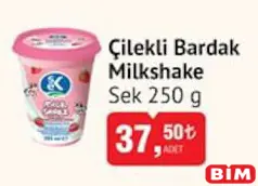 SEK ÇİLEKLİ BARDAK MİLKSHAKE 250 G fiyat ve kampanya bilgisi